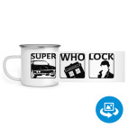 Кружка металлическая белая (круговая запечатка)