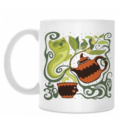 Кружка с принтом Волшебный коточай