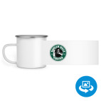 Кружка металлическая белая (круговая запечатка)