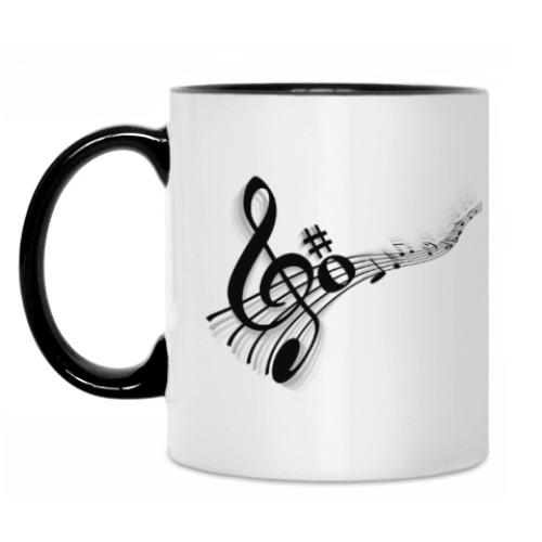 Кружка с принтом Music love