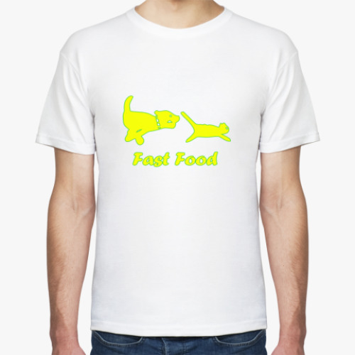 Футболка с принтом fast food