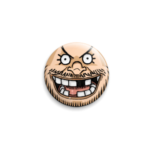 Значок 25мм с принтом Чёрная Борода