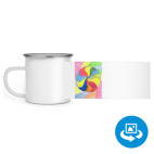 Кружка металлическая белая (круговая запечатка)