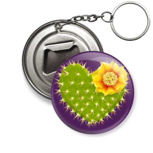 Брелок-открывашка с принтом  Сердце