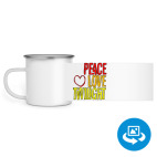 Кружка металлическая белая (круговая запечатка)