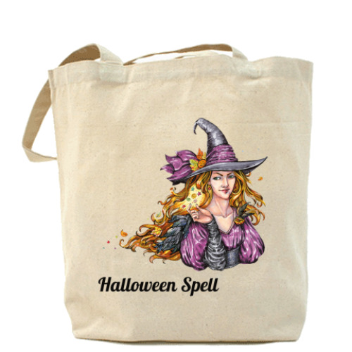 Сумка шоппер с принтом Halloween spell