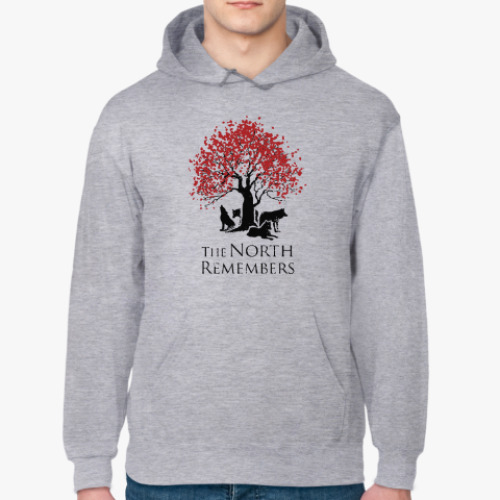 Толстовка худи с принтом Игра престолов.Север помнит