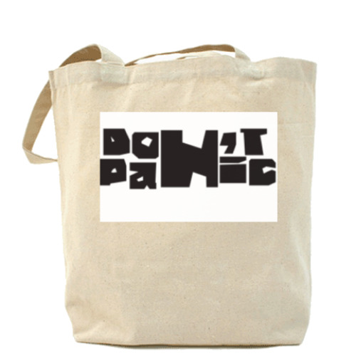 Сумка шоппер с принтом Dont panic