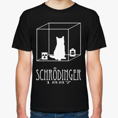 Футболка с принтом Кот Шрёдингера