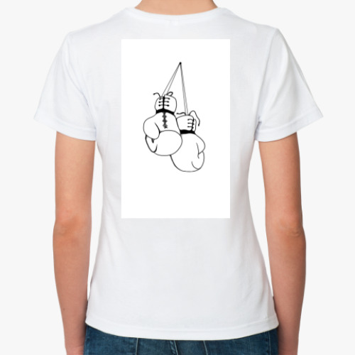 Классическая футболка с принтом Мой парень — боксёр