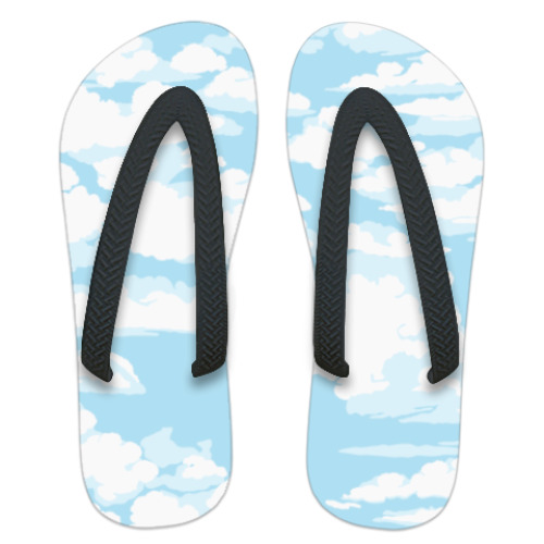 Шлепанцы (сланцы) с принтом Sky