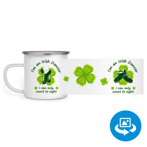 Эмалированная кружка (круговая запечатка) с принтом Irish Dancer
