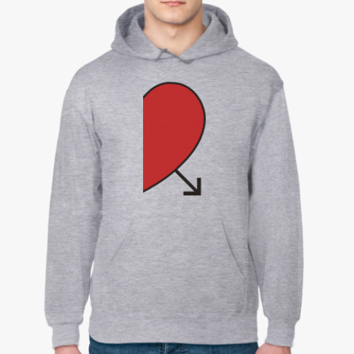 Толстовка худи с принтом Половинка