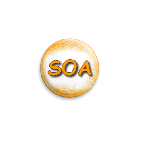 Значок 25мм с принтом SOA
