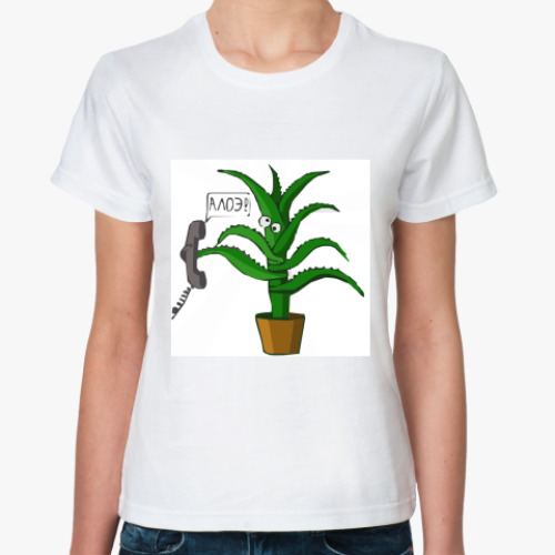 Классическая футболка с принтом Aloe