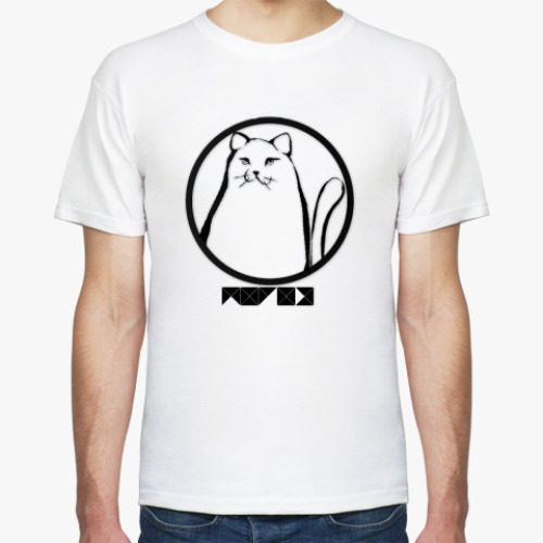 Футболка с принтом Кот - Мороз