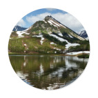 Полуостров Камчатка, горы, горное озеро, отражение