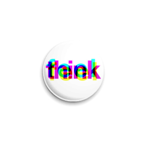 Значок 25мм с принтом  THINK / FEEL