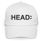 Кепка / бейсболка, белая (печать)  <HEAD>