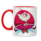 Двухцветная кружка Злой Санта