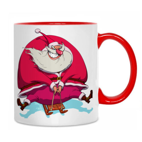 Кружка с принтом Злой Санта