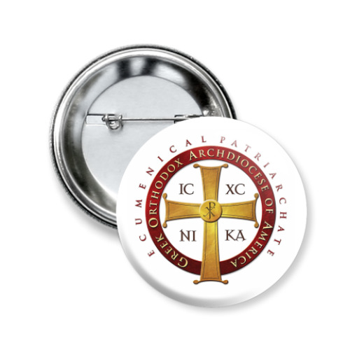 Значок 50мм с принтом  50 мм