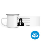 Кружка металлическая белая (круговая запечатка)