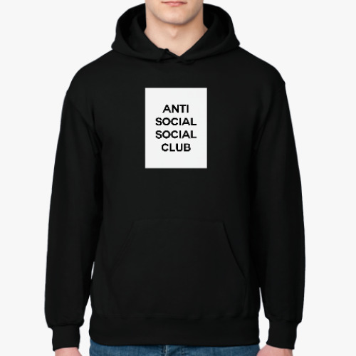 Толстовка худи с принтом Антисоциальный социальный клуб