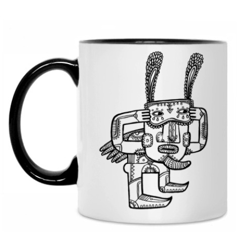 Кружка с принтом Прикинься зайцем