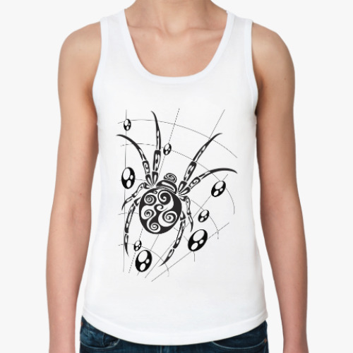 Женская майка с принтом паутина