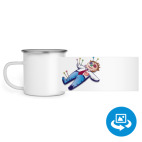 Кружка металлическая белая (круговая запечатка)