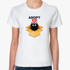 Классическая женская футболка ADOPT ME
