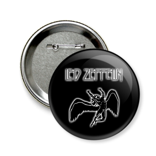 Значок 58мм с принтом Led Zeppelin