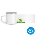 Кружка металлическая белая (круговая запечатка)