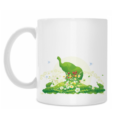 Кружка с принтом Зеленый