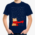Новогодний котик в снегу