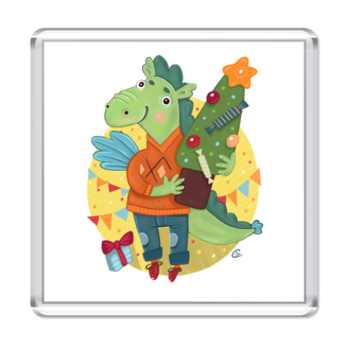 Магнит с принтом  Дракончик