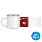 Кружка металлическая белая (круговая запечатка)