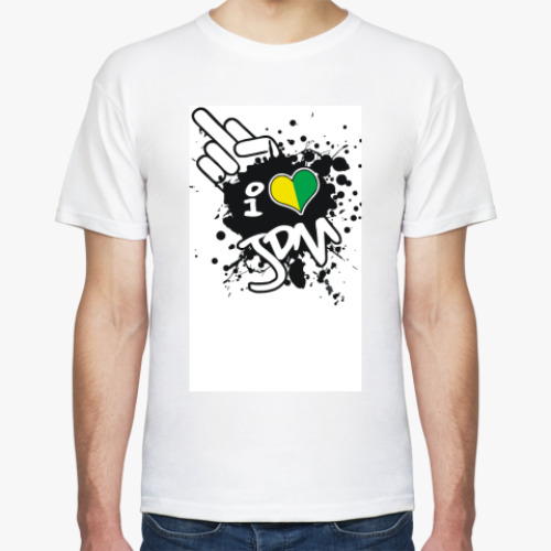 Футболка с принтом  I love JDM