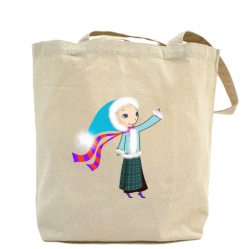 Сумка шоппер с принтом про девочку