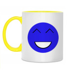 Двухцветная кружка Веселый Колобок