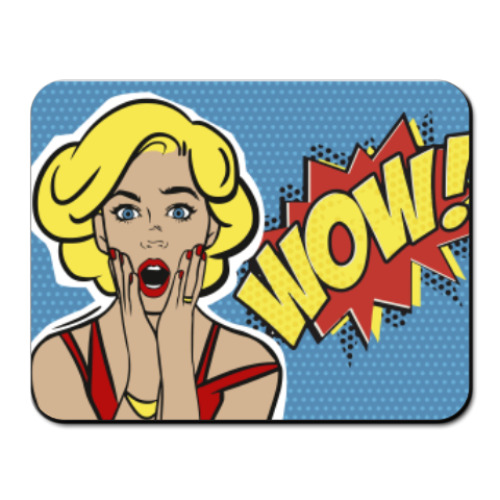 Коврик для мыши с принтом Вау-девушка