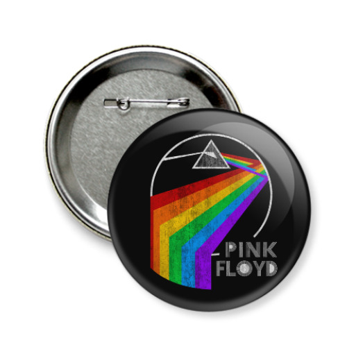 Значок 58мм с принтом Pink Floyd