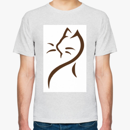 Футболка с принтом кот