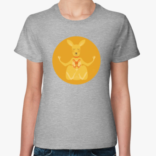 Женская футболка с принтом Animal Zen: K is for Kangaroo