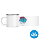 Кружка металлическая белая (круговая запечатка)