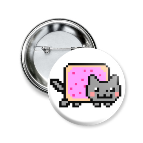 Значок 50мм с принтом NyanCat
