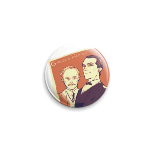 Значок 25мм с принтом Sherlock Holmes Granada