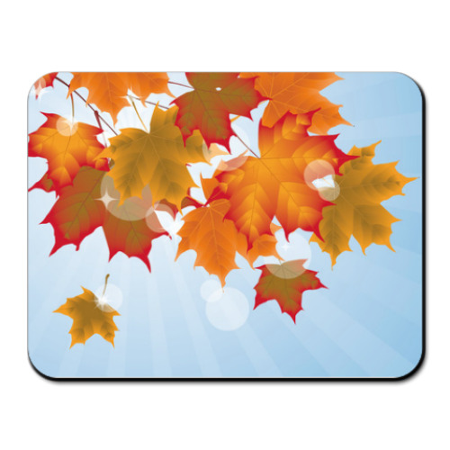 Коврик для мыши с принтом Осенняя пора
