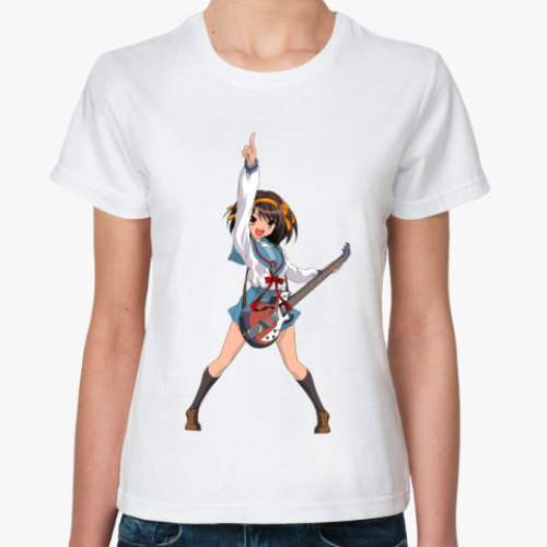 Классическая футболка с принтом Харухи